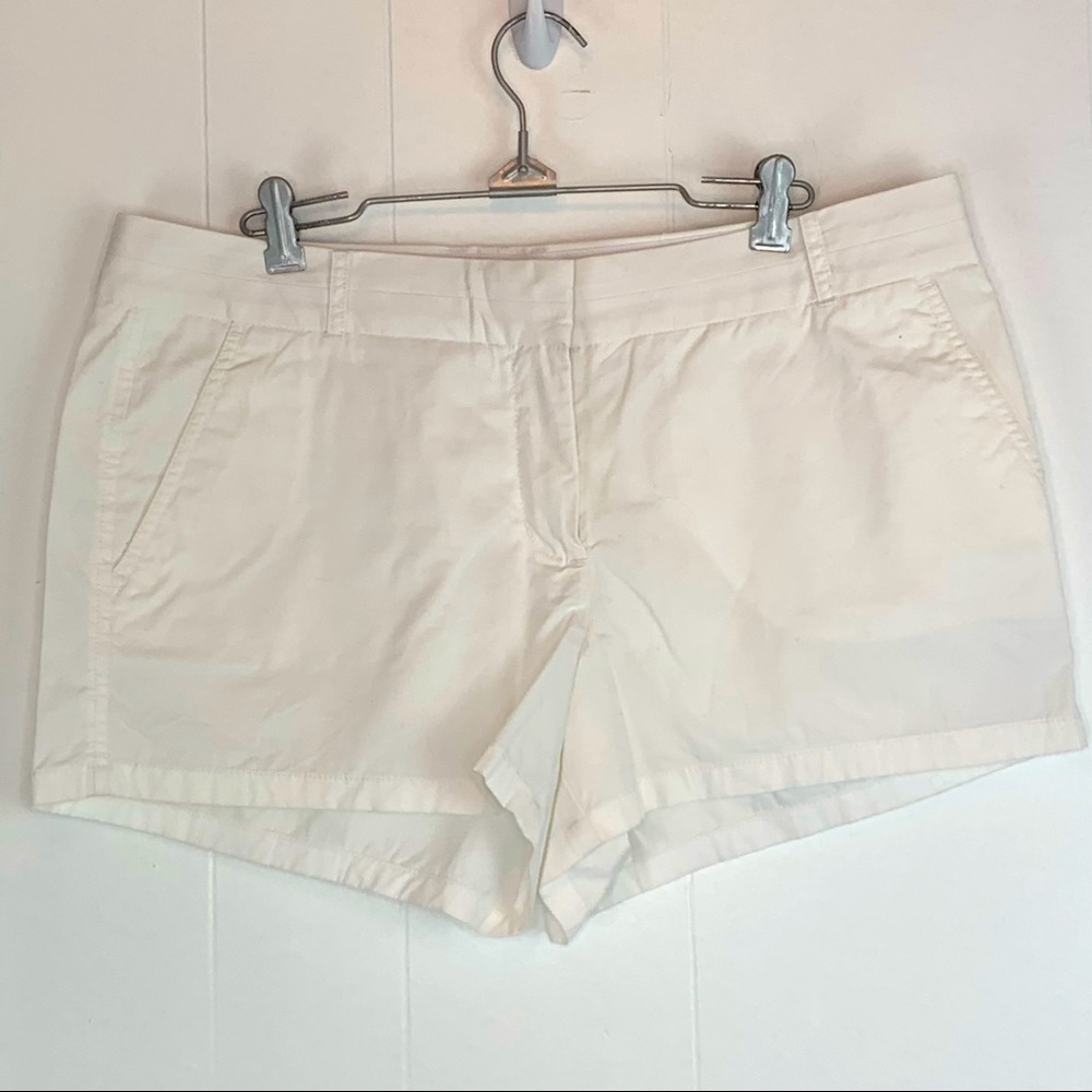 J Crew White Shorts Sz 12